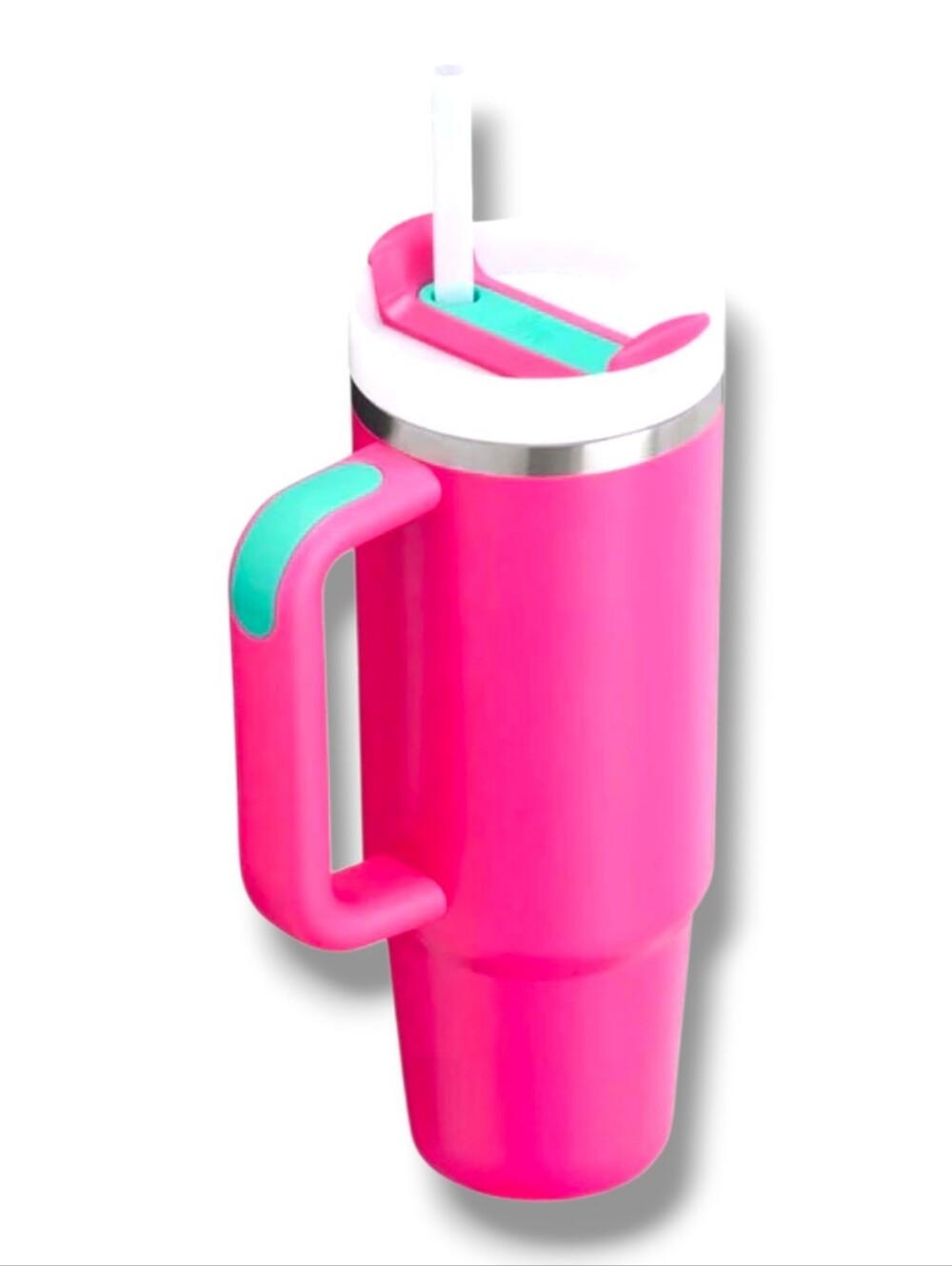 🚨SOLD🚨Pre-loved Stanley Quencher H2.0 Flowstate 30oz Tumbler In 'Passion Pink' - Picture 2 of 3